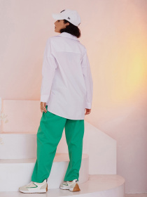 Повседневный костюм ISSA Plus модель 13480_greenwhite Повседневный костюм ISSA Plus модель 13480_greenwhite Фото