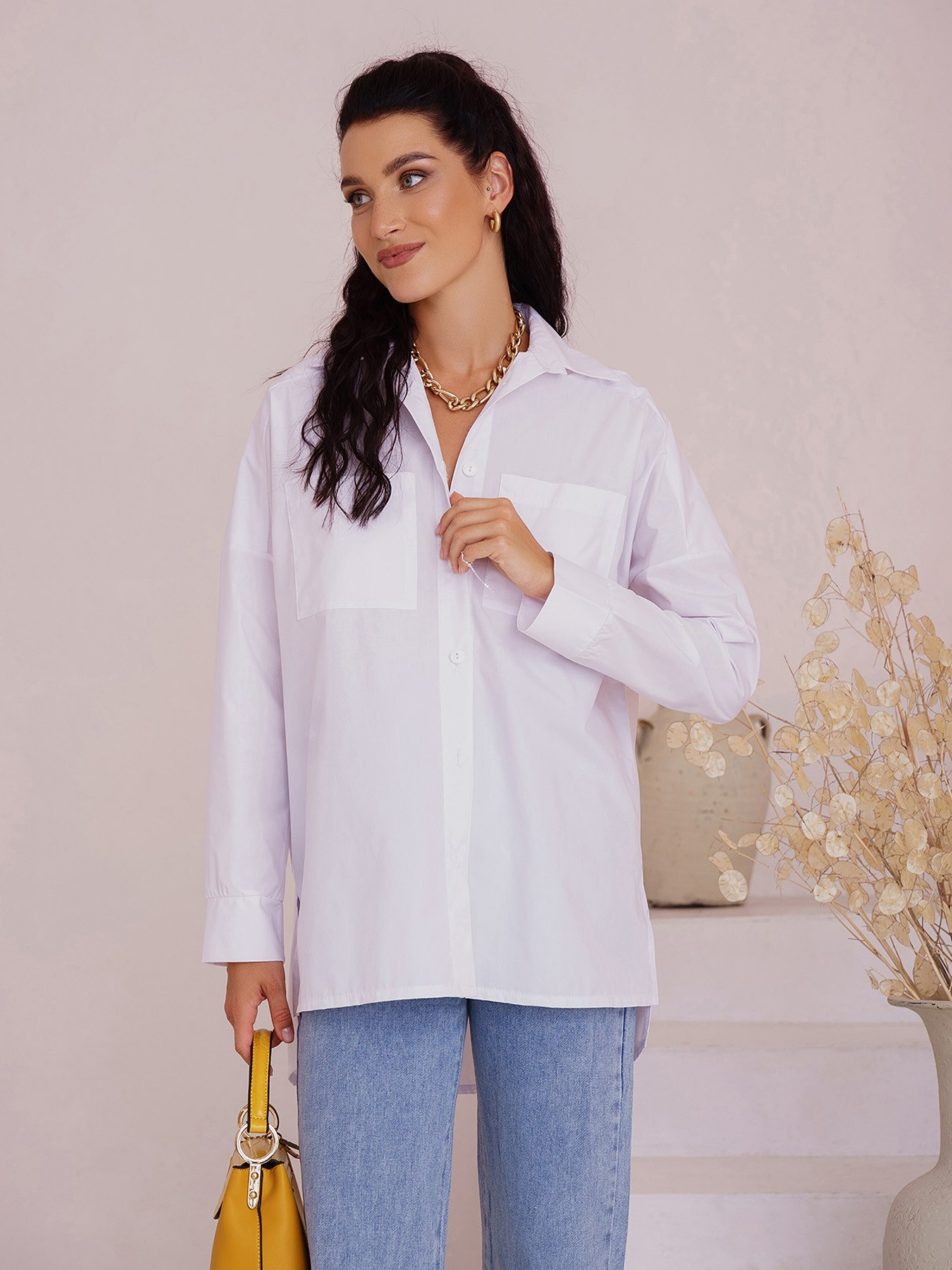 Рубашка повседневная ISSA Plus модель 13482_white Фото