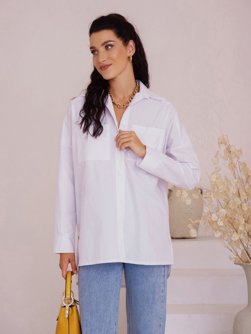 Рубашка повседневная ISSA Plus модель 13482_white Фото