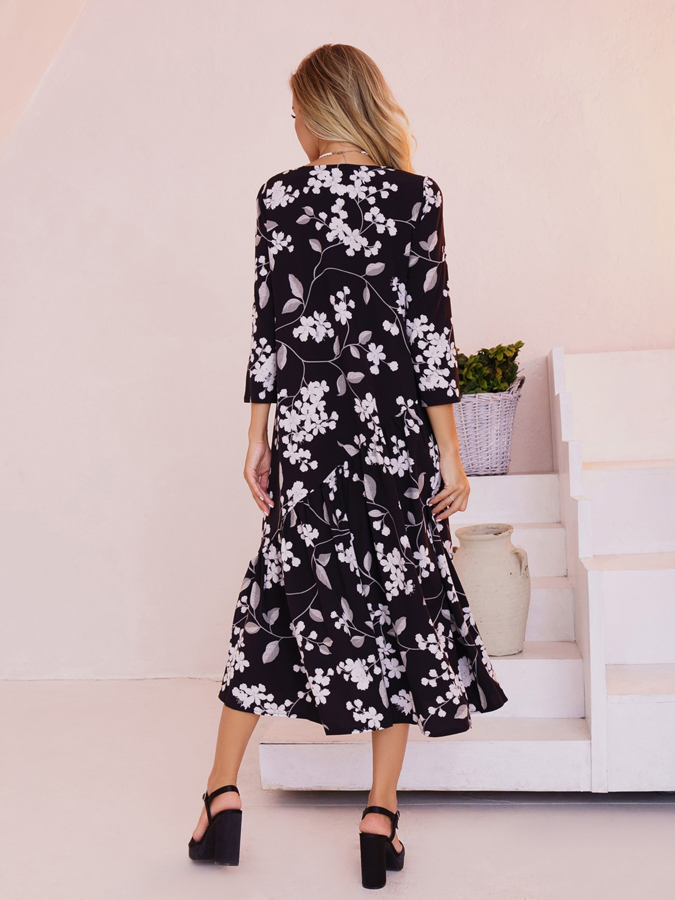 Платье миди ISSA Plus модель 13484_cherny Фото