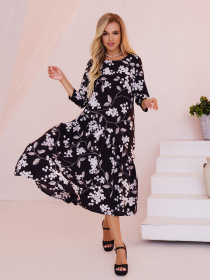 Платье миди ISSA Plus модель 13484_cherny Фото