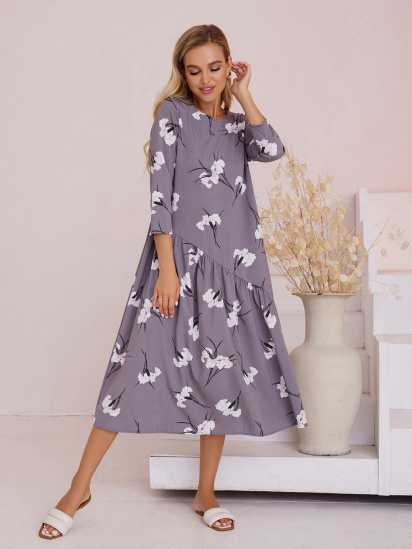 Сукня міді ISSA Plus модель 13485_grey - фото