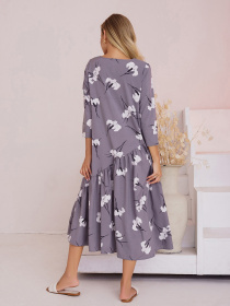 Сукня міді ISSA Plus модель 13485_grey Фото