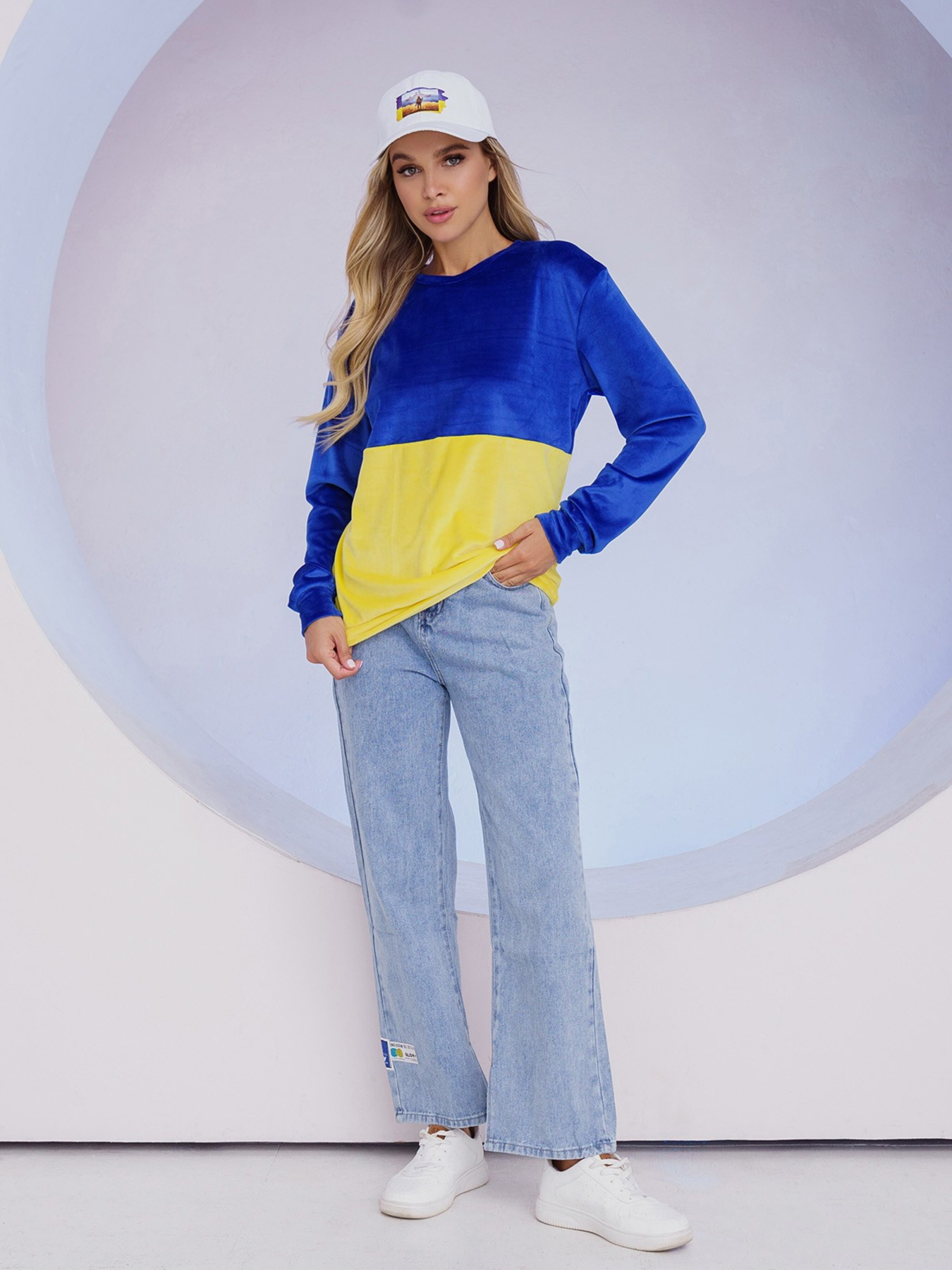 Свитшот ISSA Plus модель 13488_yellowblue Фото