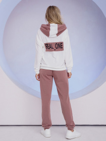 Спортивный костюм ISSA Plus модель 13490_whitebrown Фото