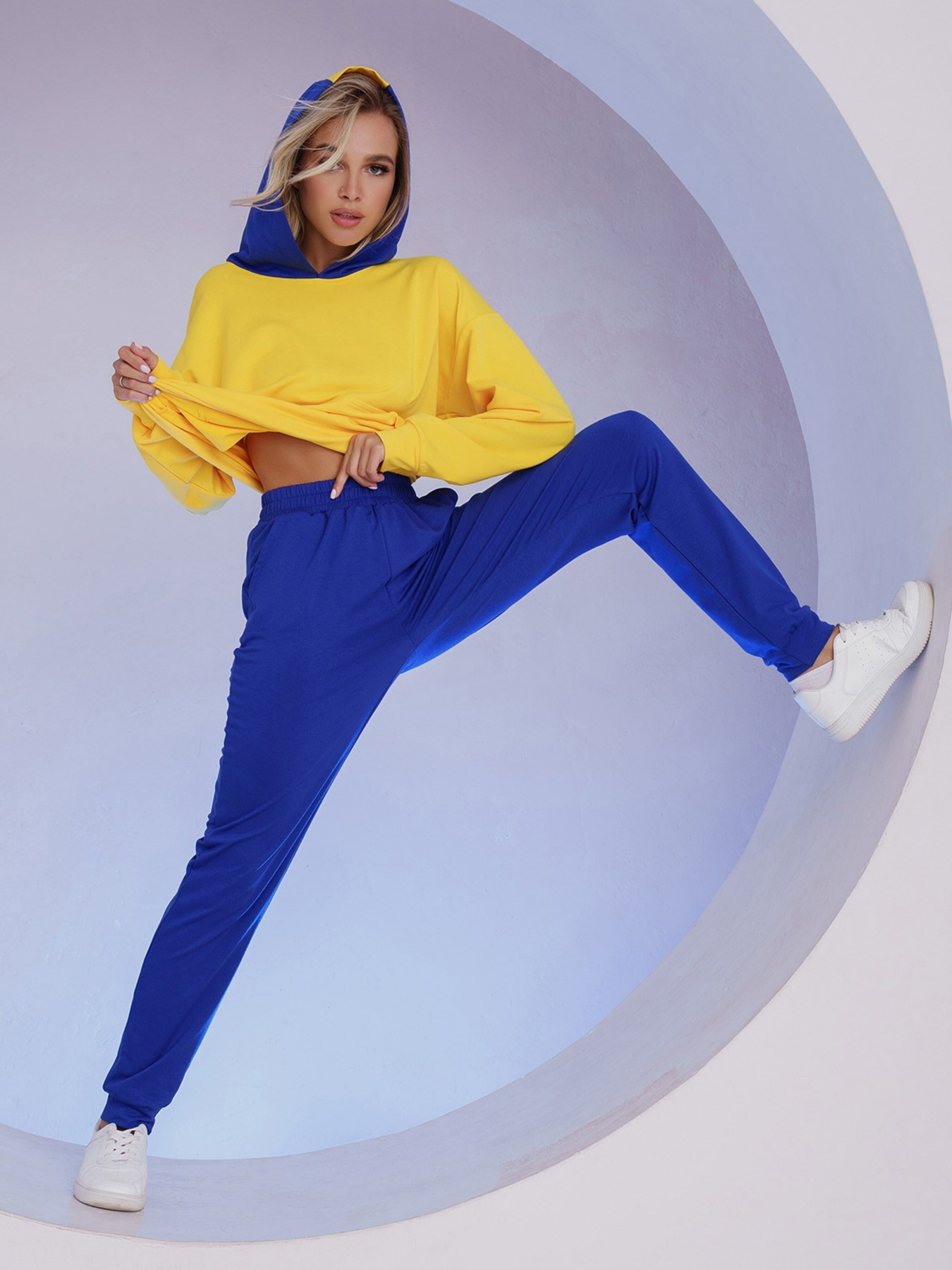 Спортивный костюм ISSA Plus модель 13490_yellowblue Спортивный костюм ISSA Plus модель 13490_yellowblue Фото