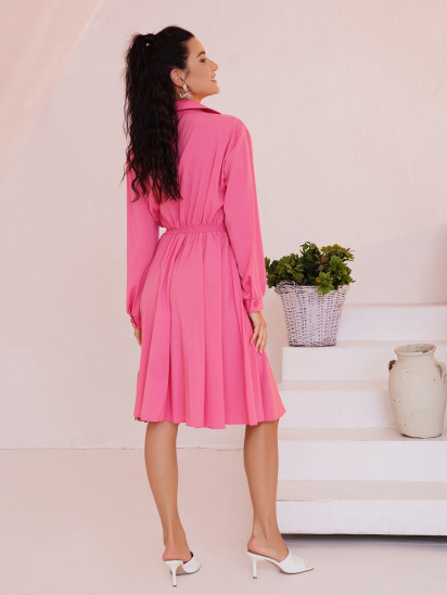 Сукня міді ISSA Plus модель 13491_pink — фото 3 - INTERTOP