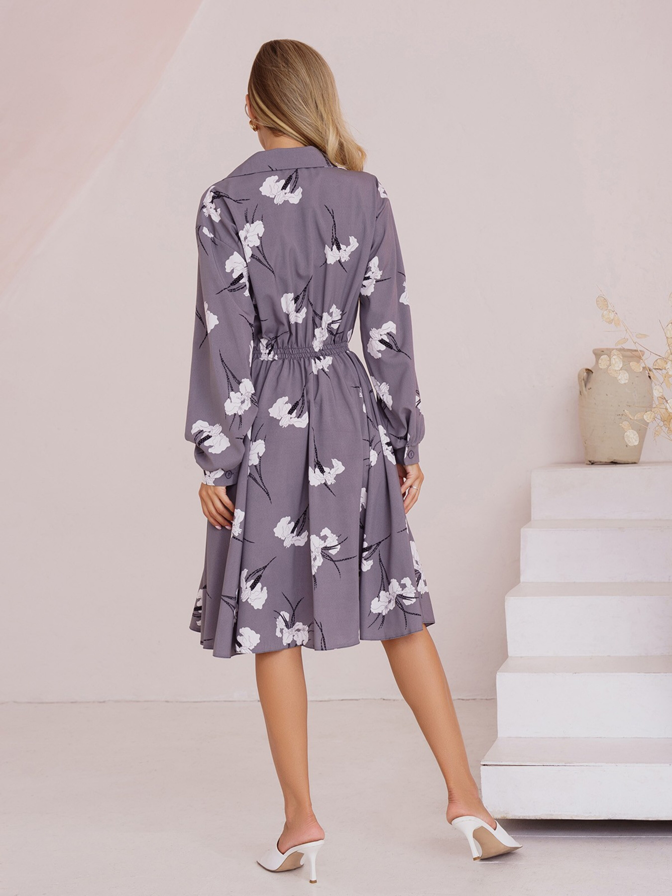 Сукня міді ISSA Plus модель 13492_grey Фото