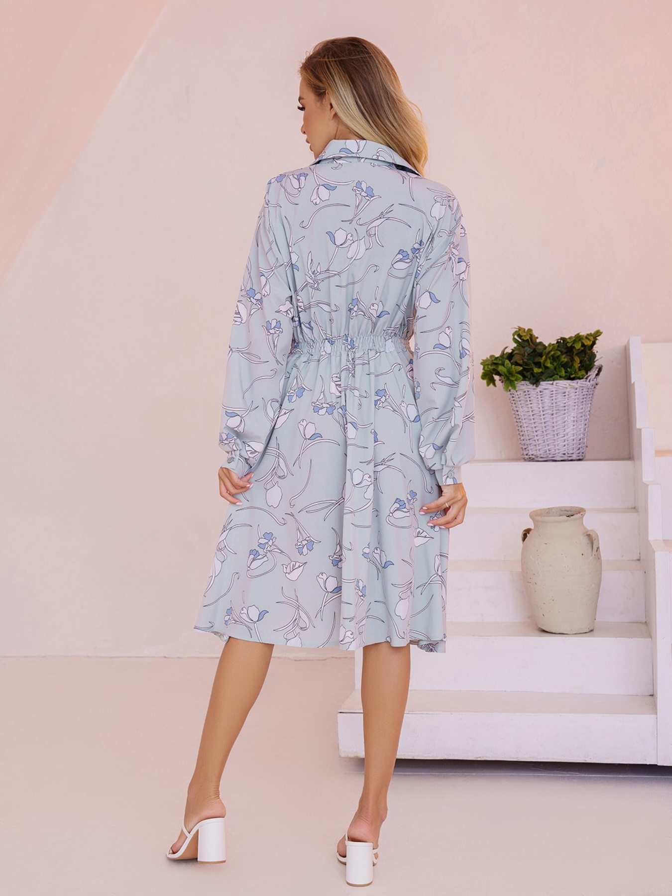 Платье миди ISSA Plus модель 13496_olivkovy Фото