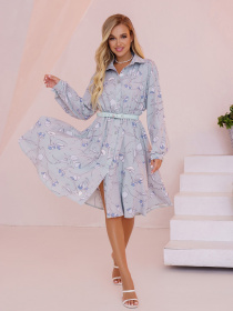 Платье миди ISSA Plus модель 13496_olivkovy Фото