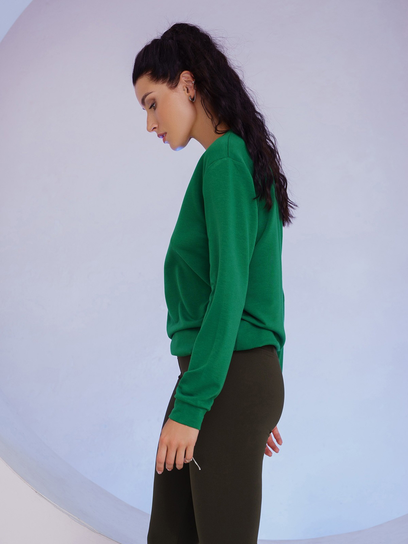 Свитшот ISSA Plus модель 13498_zeleny Фото