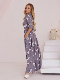 Платье макси ISSA Plus модель 13511_grey Фото