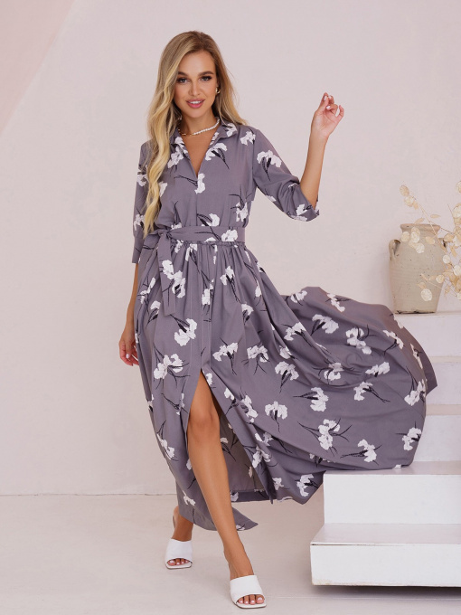 Платье макси ISSA Plus модель 13511_grey Фото