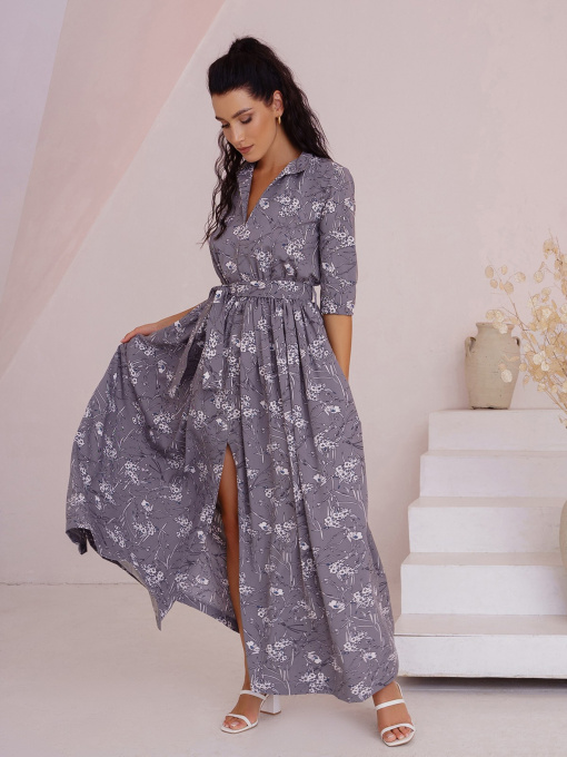 Сукня максі ISSA Plus модель 13512_grey Фото