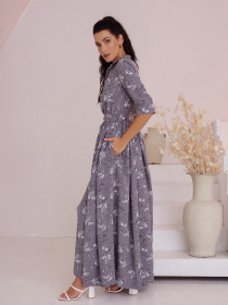 Платье макси ISSA Plus модель 13512_grey Платье макси ISSA Plus модель 13512_grey Фото