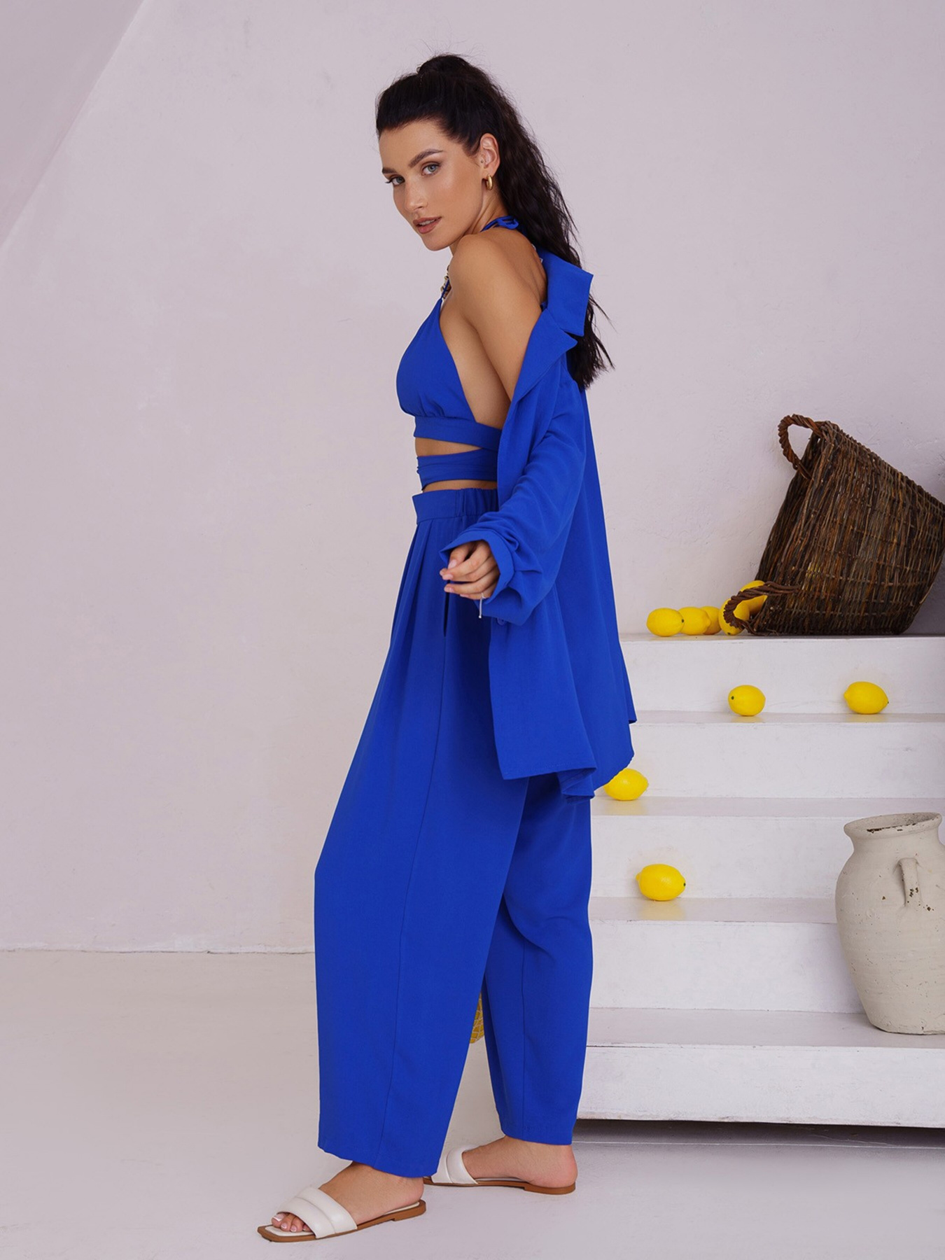 Повседневный костюм ISSA Plus модель 13514_blue Фото