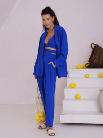 Повседневный костюм ISSA Plus модель 13514_blue Фото