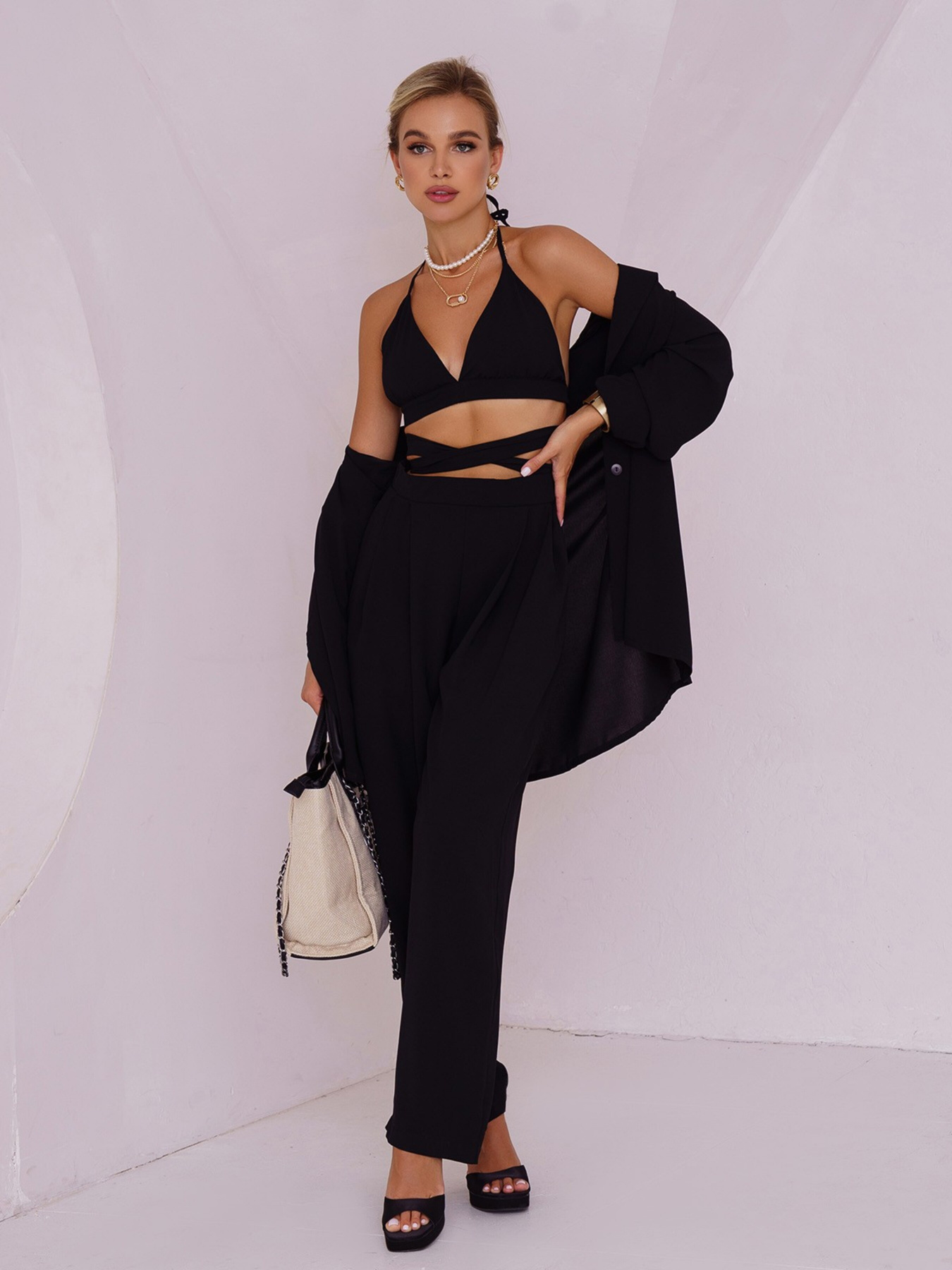 Костюм ISSA Plus модель 13514_cherny Фото