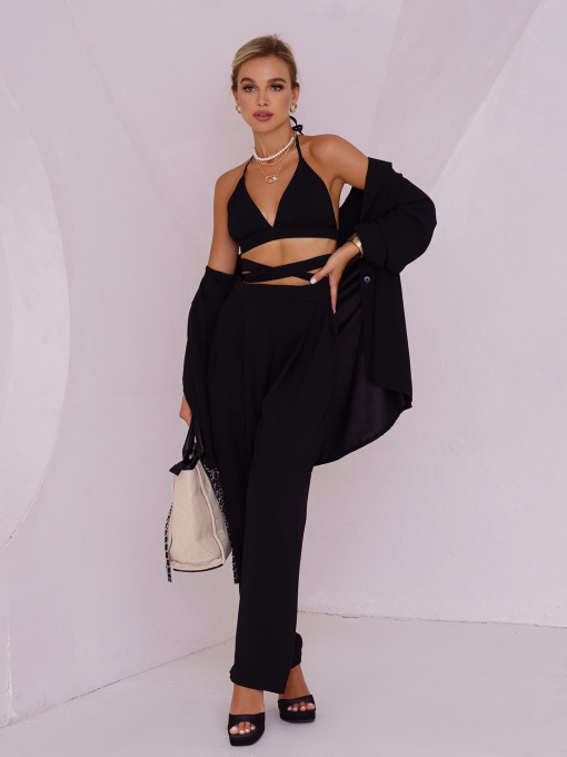 Повседневный костюм ISSA Plus модель 13514_cherny Фото