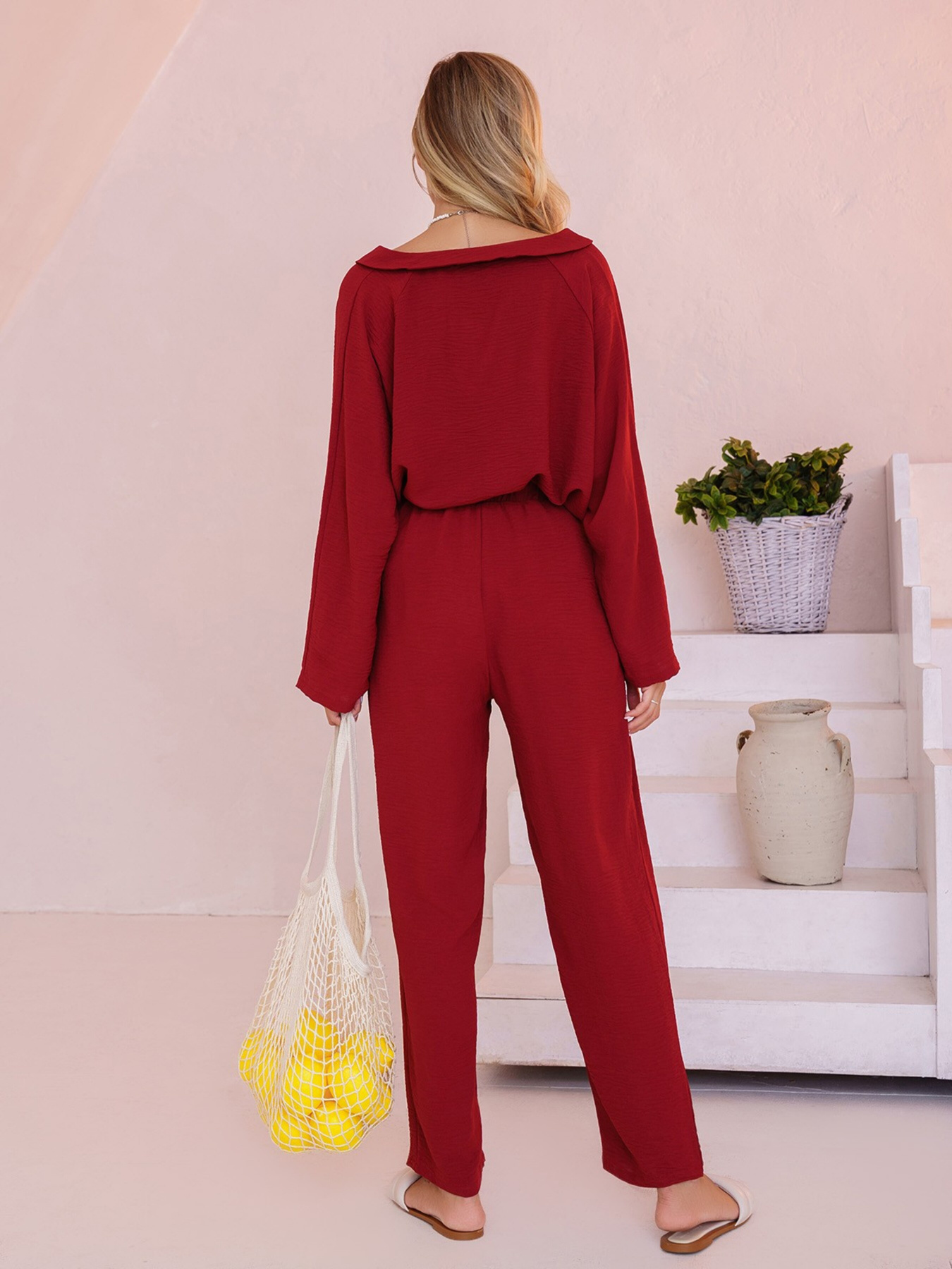 Повсякденний костюм ISSA Plus модель 13519_bordovy Фото