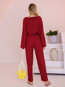 Повсякденний костюм ISSA Plus модель 13519_bordovy Фото