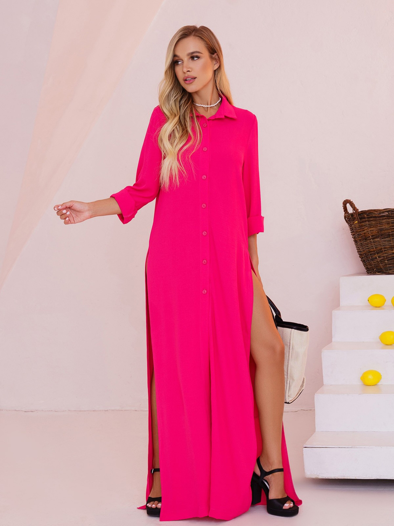 Платье макси ISSA Plus модель 13521_raspberry Платье макси ISSA Plus модель 13521_raspberry Фото