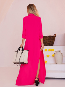 Платье макси ISSA Plus модель 13521_raspberry Платье макси ISSA Plus модель 13521_raspberry Фото