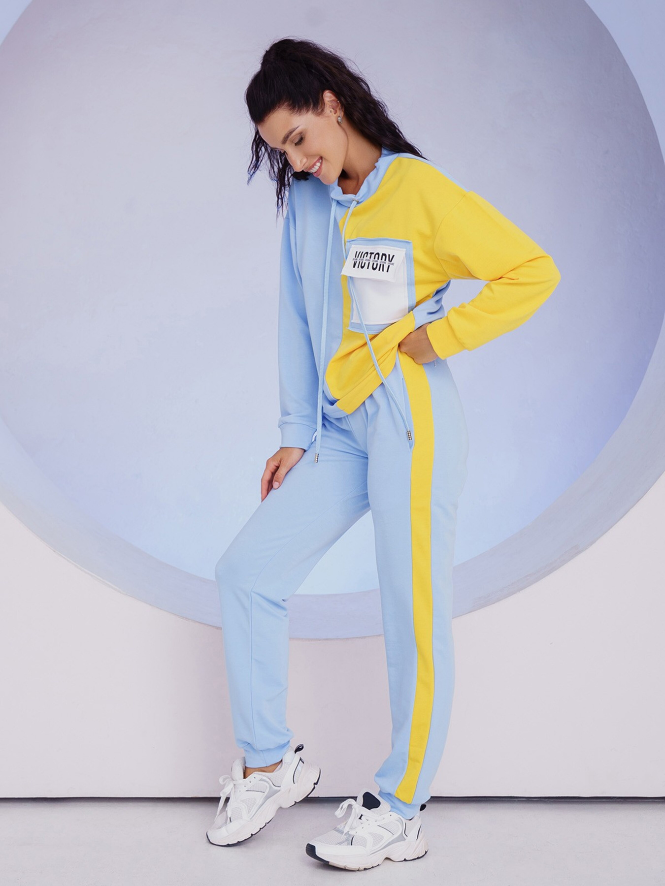 Спортивний костюм ISSA Plus модель 13526_yellowblue Фото