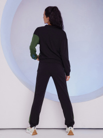 Спортивный костюм ISSA Plus модель 13526_blackgreen Фото