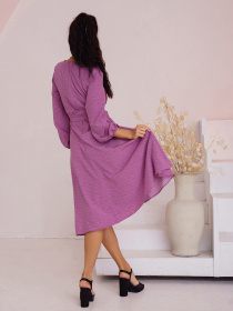 Сукня міді ISSA Plus модель SA-397_lilac Фото