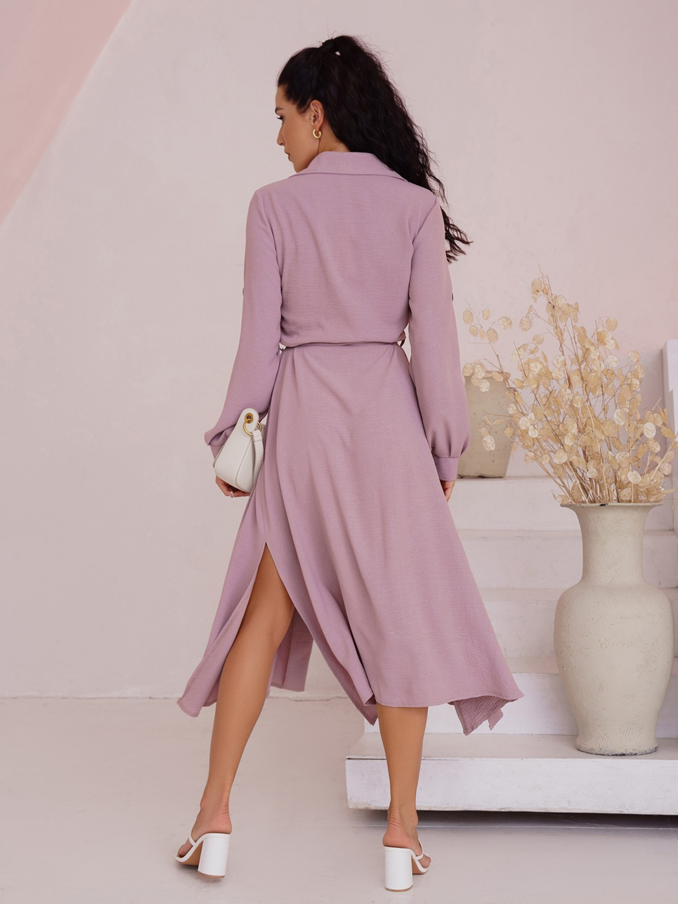 Сукня міді ISSA Plus модель SA-418_beige Фото