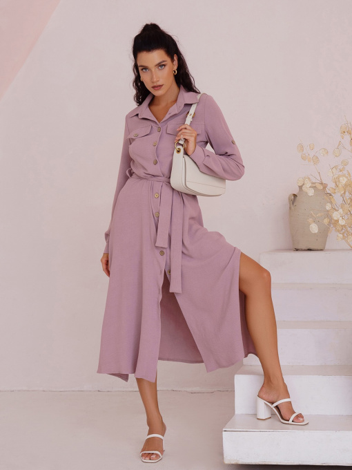 Платье миди ISSA Plus модель SA-418_beige Фото