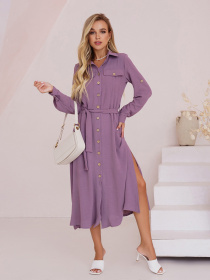 Платье миди ISSA Plus модель SA-418_darkpurple Платье миди ISSA Plus модель SA-418_darkpurple Фото