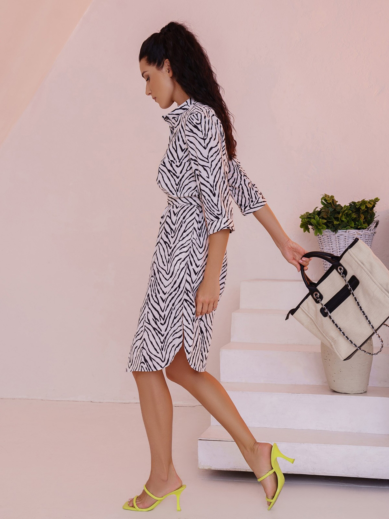 Платье миди ISSA Plus модель SA-419_blackwhite Фото