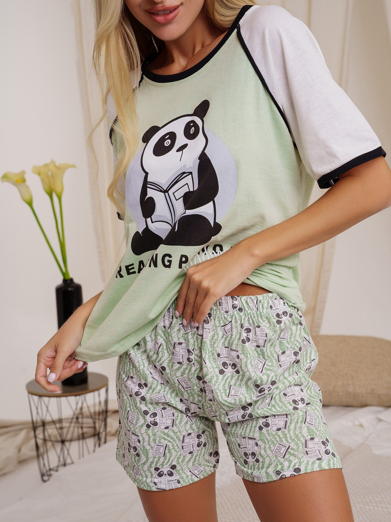 Пижама ISSA Plus модель WN21-13_mint Фото