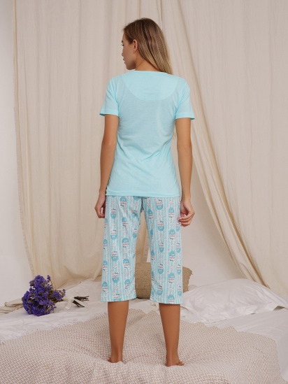 Піжама ISSA Plus модель WN21-17_lightblue — фото 3 - INTERTOP