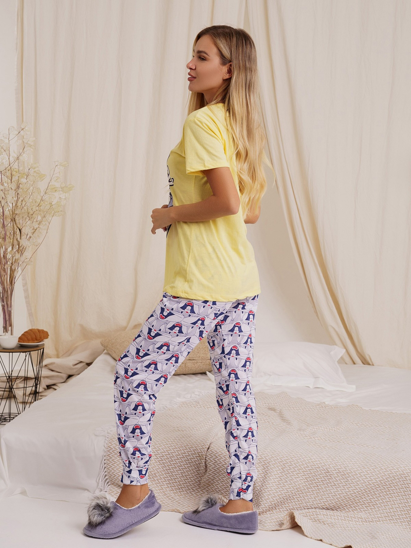 Пижама ISSA Plus модель WN21-18_yellow Фото