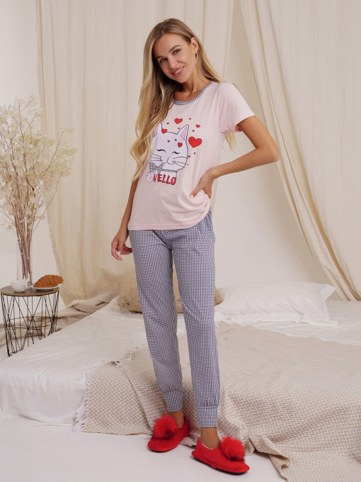 Пижама ISSA Plus модель WN21-19_pink Фото