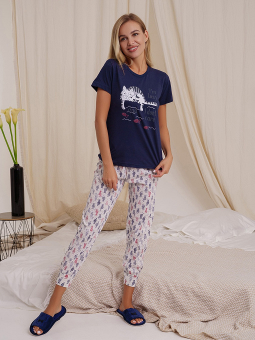 Піжама ISSA Plus модель WN21-21_blue Фото