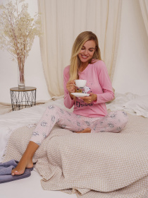 Пижама ISSA Plus модель WN21-22_pink Фото