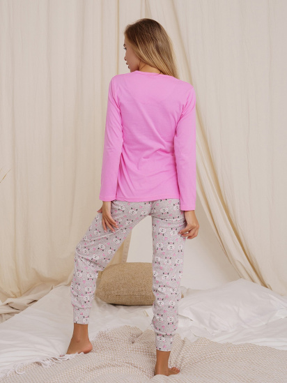 Піжама ISSA Plus модель WN21-23_pink — фото 3 - INTERTOP