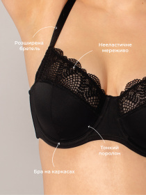 Бюстгальтер Brabrabra модель SLZ23101055_black Бюстгальтер Brabrabra модель SLZ23101055_black Фото