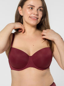 Бюстгальтер Brabrabra модель SLZ19801033_burgundy Фото
