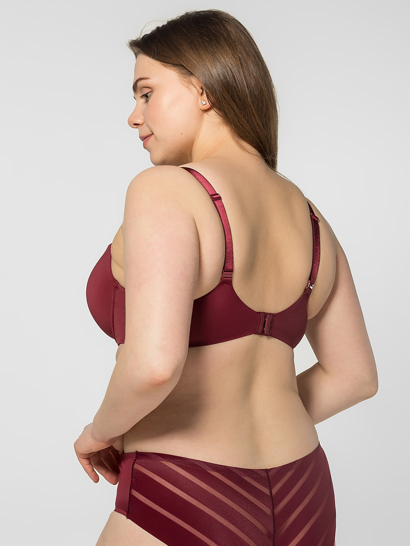 Бюстгальтер Brabrabra модель SLZ19801033_burgundy Фото