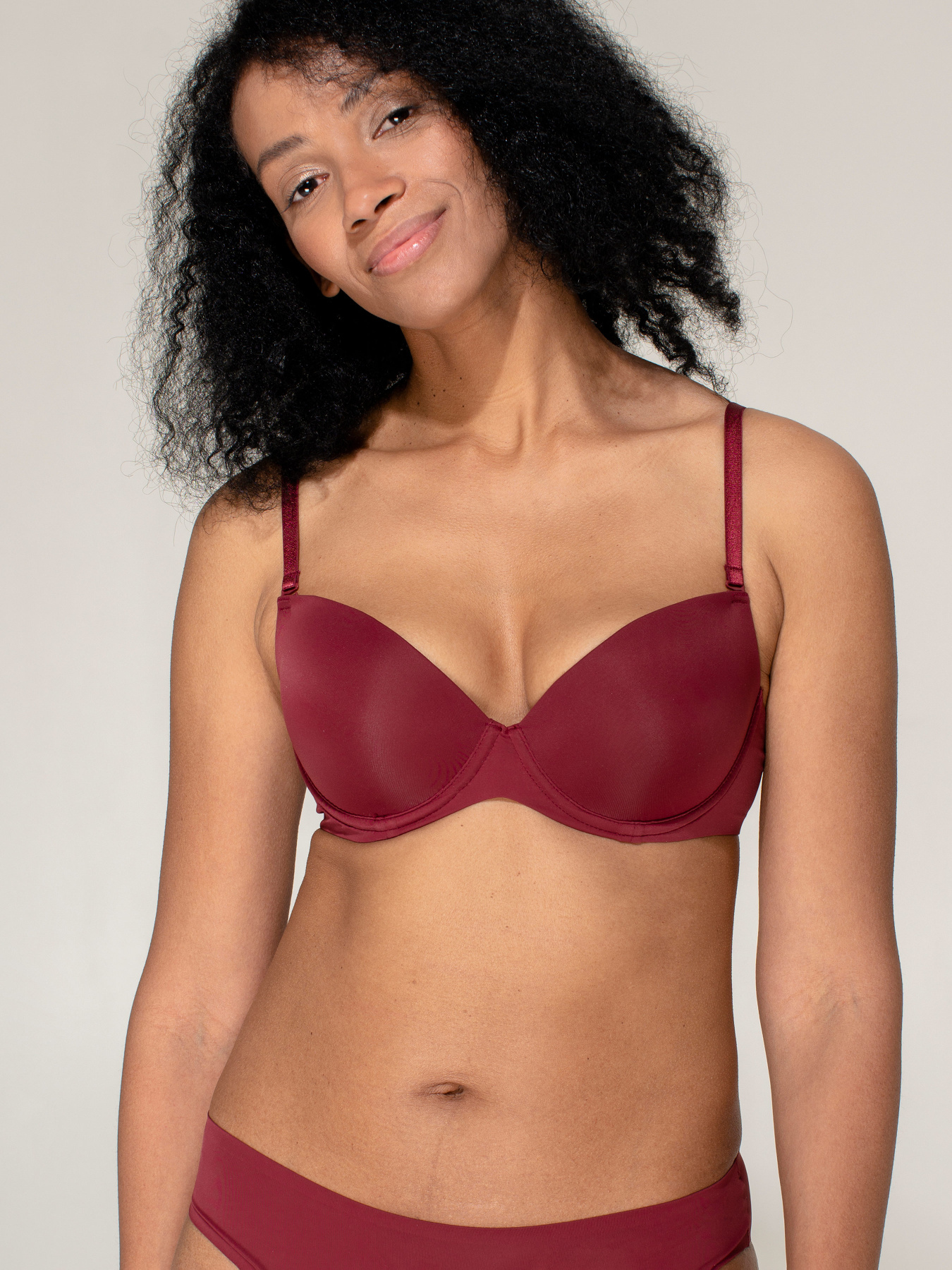 Бюстгальтер Brabrabra модель SLZ19801076_burgundy Фото