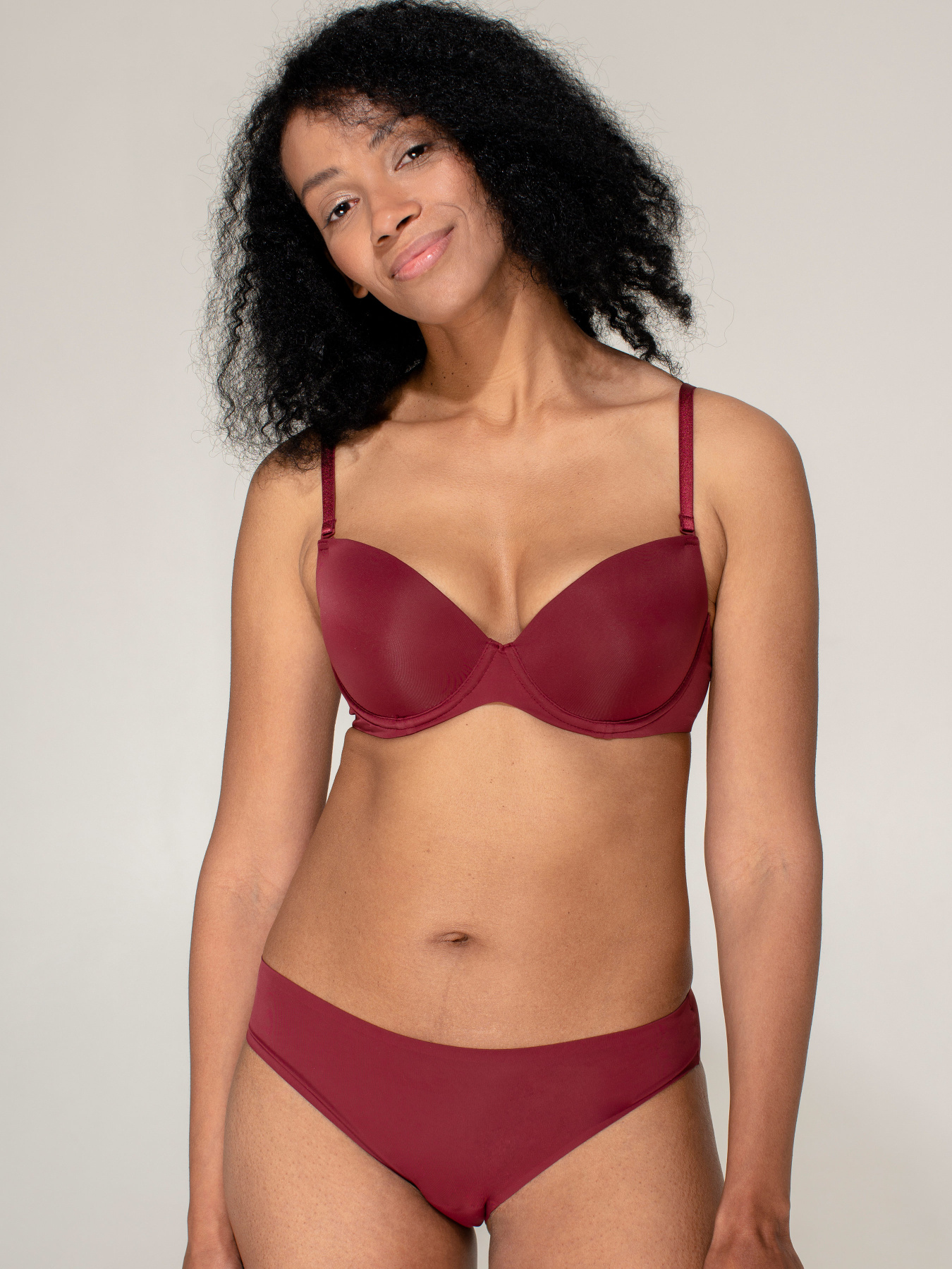 Бюстгальтер Brabrabra модель SLZ19801076_burgundy Фото