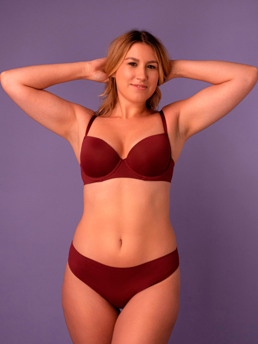 Бюстгальтер Brabrabra модель SLZ19801108_burgundy Фото
