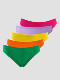 Набор трусов Brabrabra модель SLZ23902008_green-yellow-fuchsia-purple-almond Набор трусов Brabrabra модель SLZ23902008_green-yellow-fuchsia-purple-almond Фото