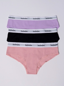 Набор трусов Brabrabra модель SLZ24402003-3_black-purple-light-pink Фото