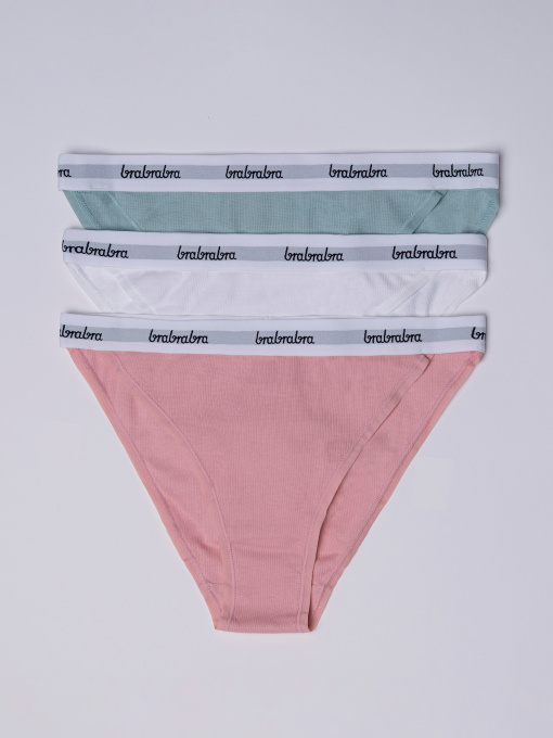 Набор трусов Brabrabra модель SLZ24402005-3_white-light-pink-salvia Фото